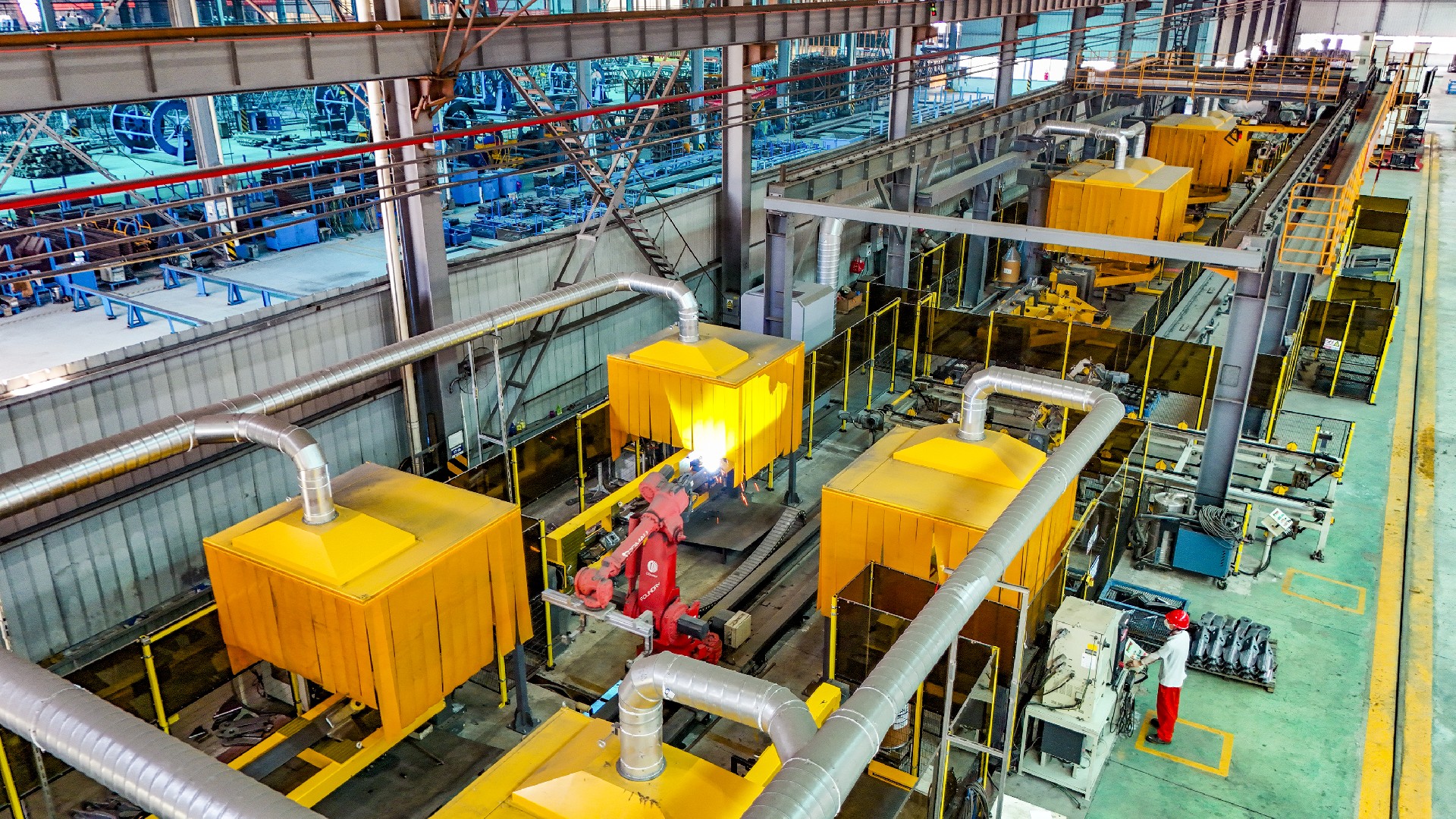 塔機(jī)片式標(biāo)準(zhǔn)節(jié)智能生產(chǎn)線